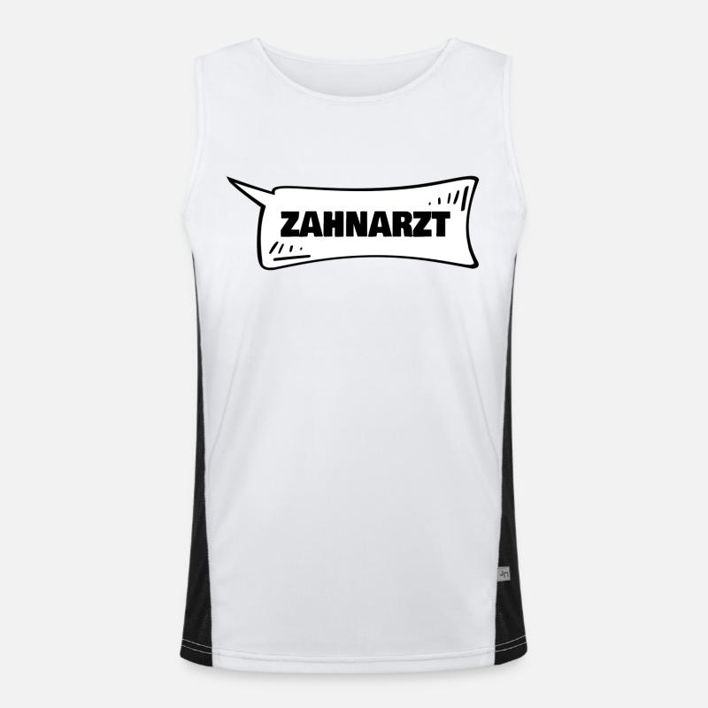 Speech bubble dentist Men's Functional Contrast Tank Top 