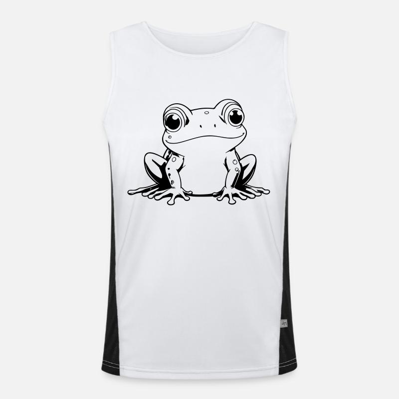 Frog Outlines Men's Functional Contrast Tank Top 