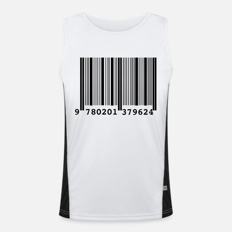Barcode-Stil Funktionelles Kontrast-Tank Top für Männer 