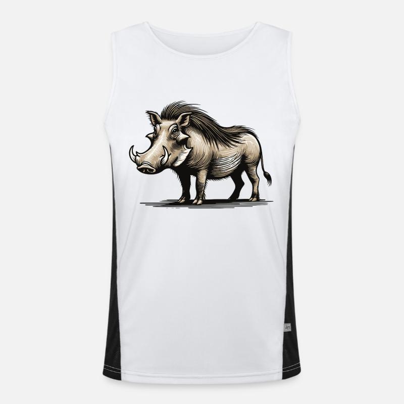 Warzenschwein Funktionelles Kontrast-Tank Top für Männer 