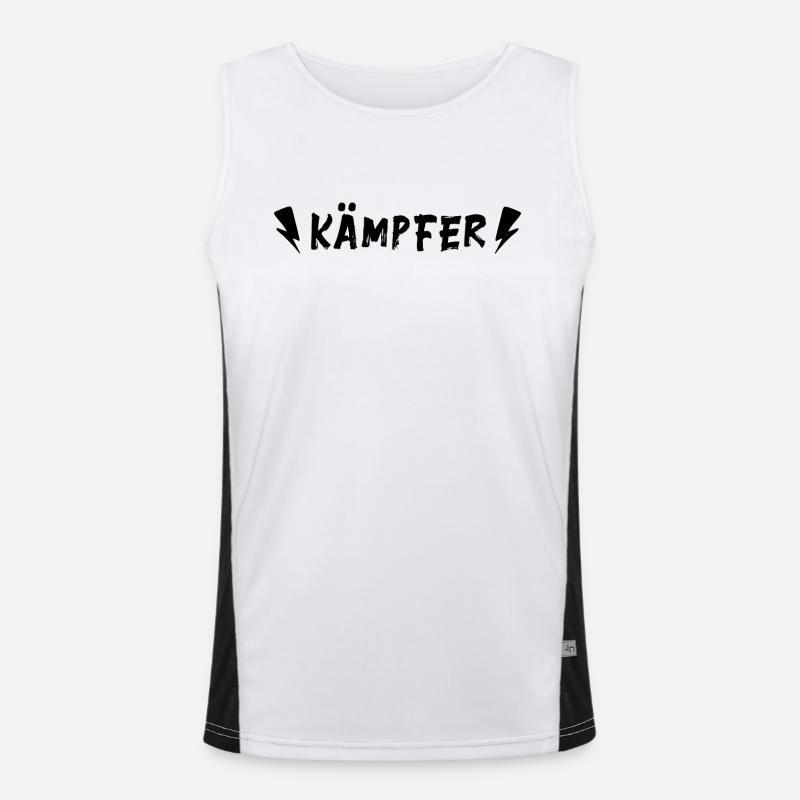 Kämpfer - Glücksbringer - Du schaffst das! Funktionelles Kontrast-Tank Top für Männer 