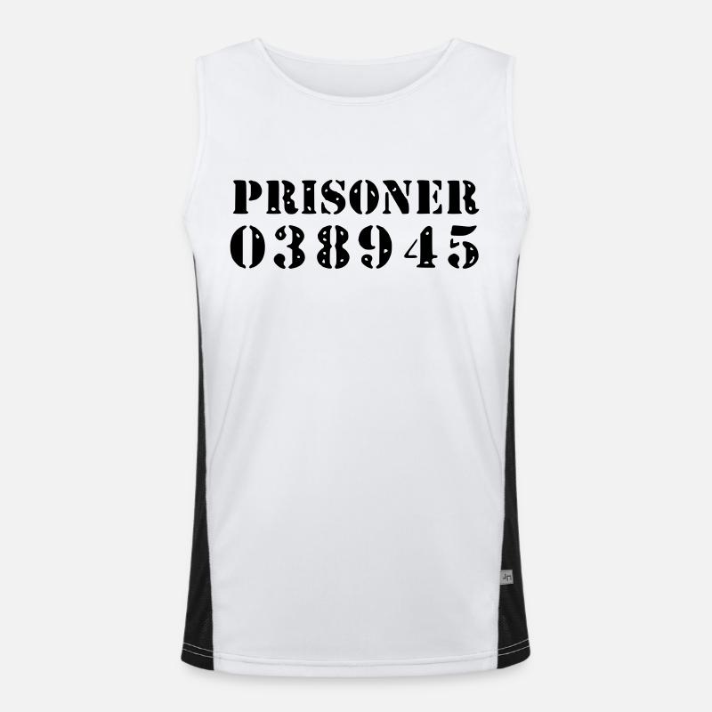 prisoner / Häftling Funktionelles Kontrast-Tank Top für Männer 