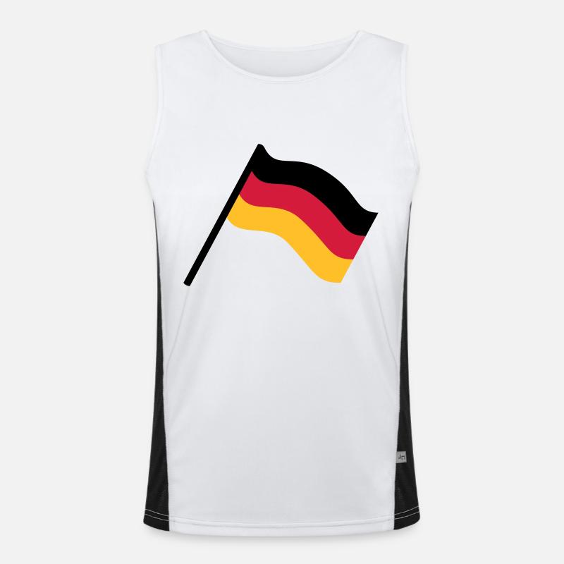Germany flag Men's Functional Contrast Tank Top 