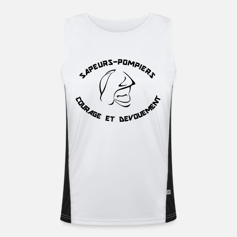 casque sapeurs-pompiers logo Débardeur respirant contrasté Homme 