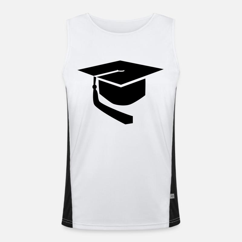 Graduation hat - Men's Functional Contrast Tank Top  - white/black
