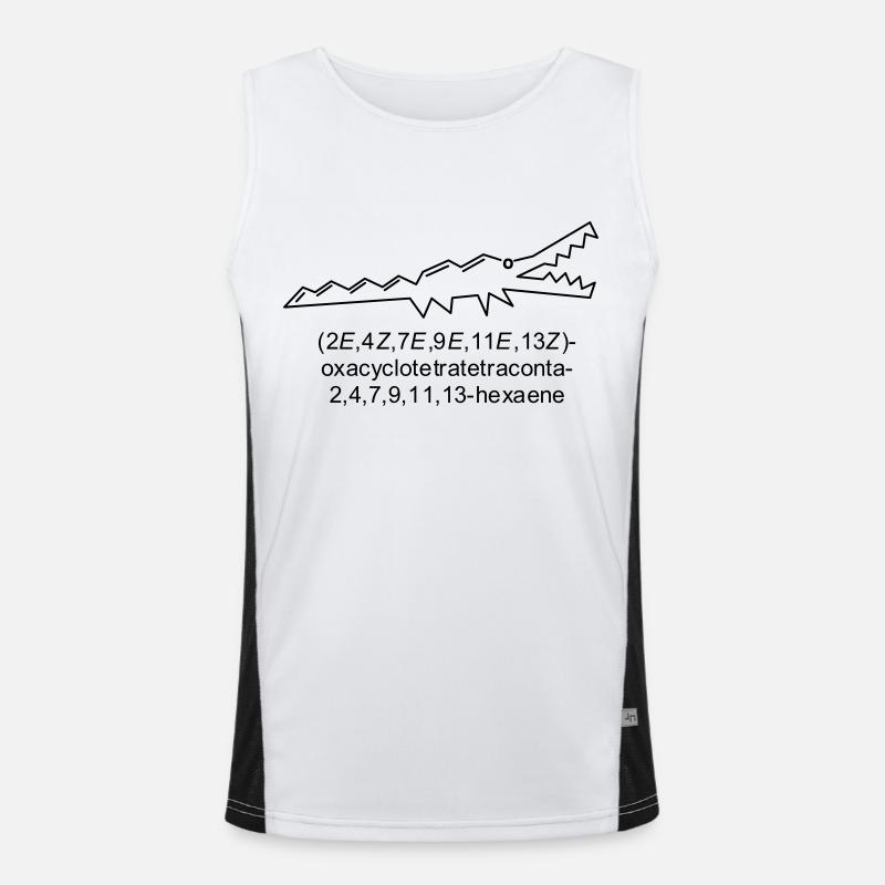 Crocene - chemical crocodile - Men's Functional Contrast Tank Top  - white/black