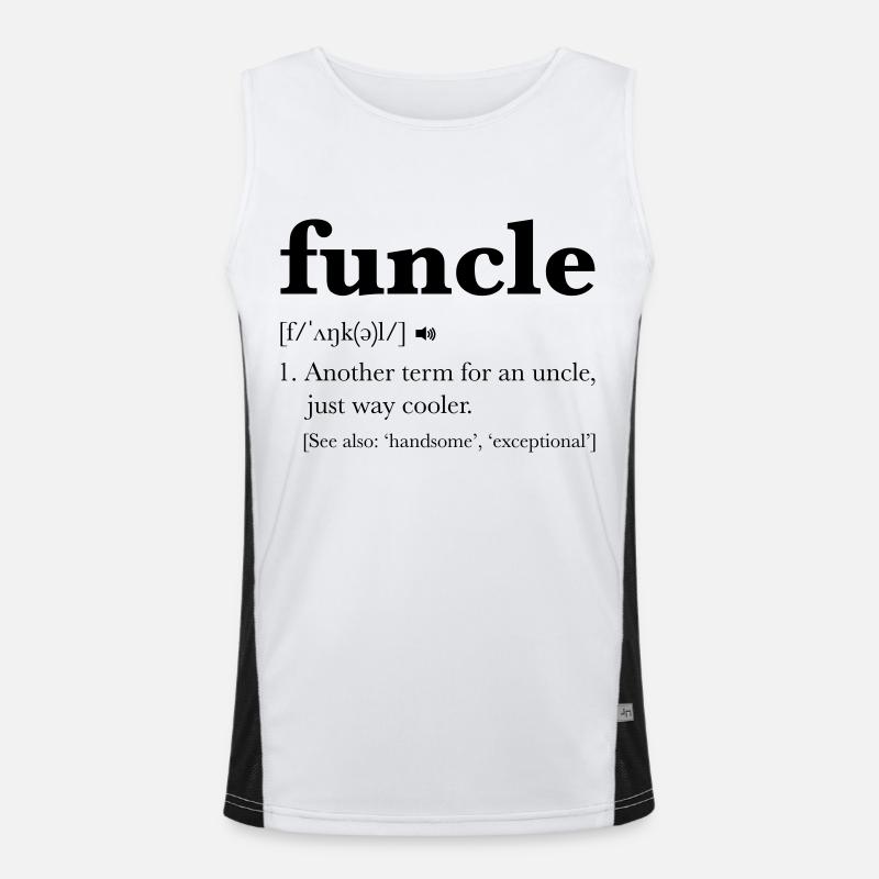 Funcle Dictionary Definition Men's Functional Contrast Tank Top 