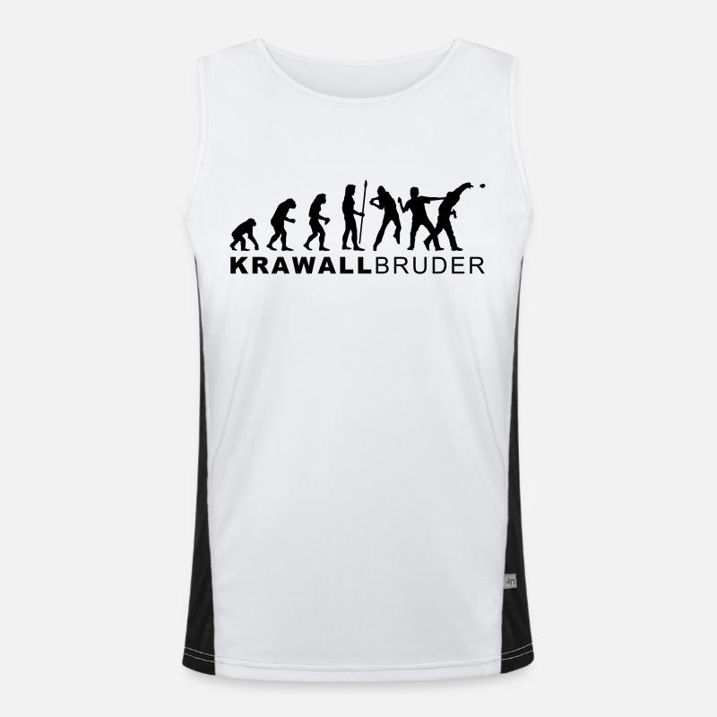evolution_krawallbruder2 - Men's Functional Contrast Tank Top  - white/black