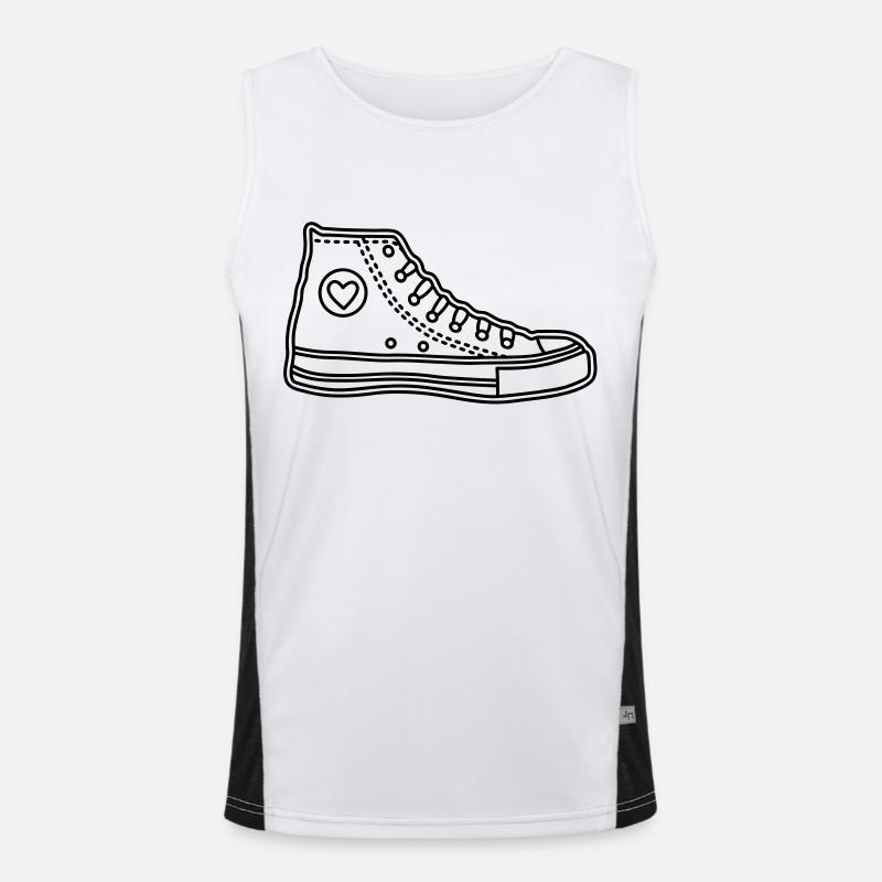 Chucks with Heart Funktionelles Kontrast-Tank Top für Männer 