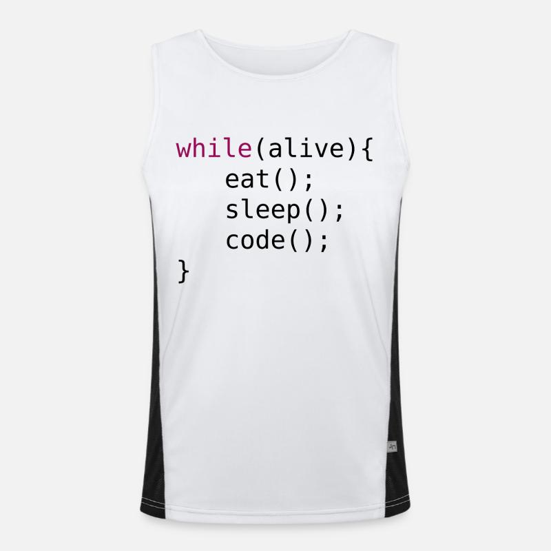Lustiger Code Quellcode Funktionelles Kontrast-Tank Top für Männer 