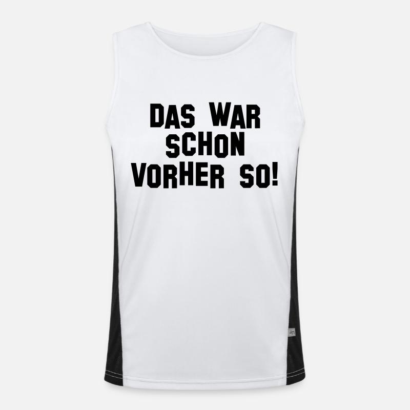 Das war schon vorher so (D00041) Funktionelles Kontrast-Tank Top für Männer 