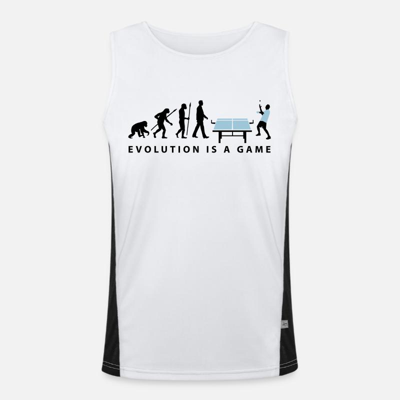 evolution_table_tennis_072012_c_2c - Men's Functional Contrast Tank Top  - white/black