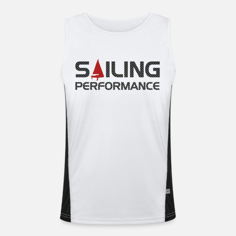 Sailing Performance Carbon Funktionelles Kontrast-Tank Top für Männer 