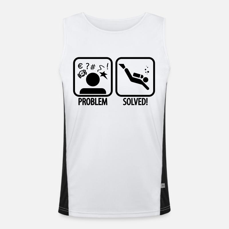 Diving: Problem - Solved! Funktionelles Kontrast-Tank Top für Männer 