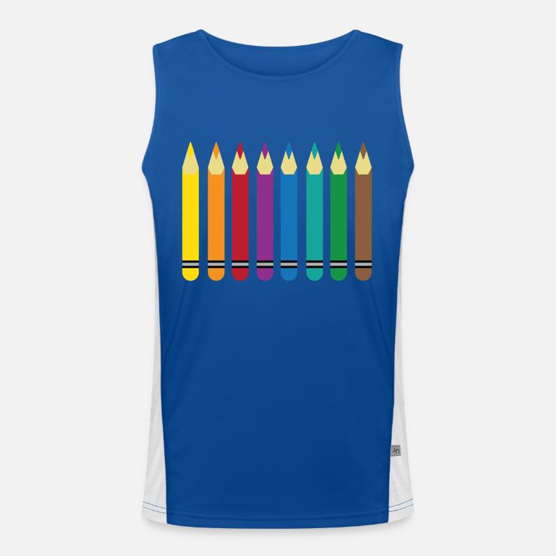 Buntstifte Funktionelles Kontrast-Tank Top für Männer 