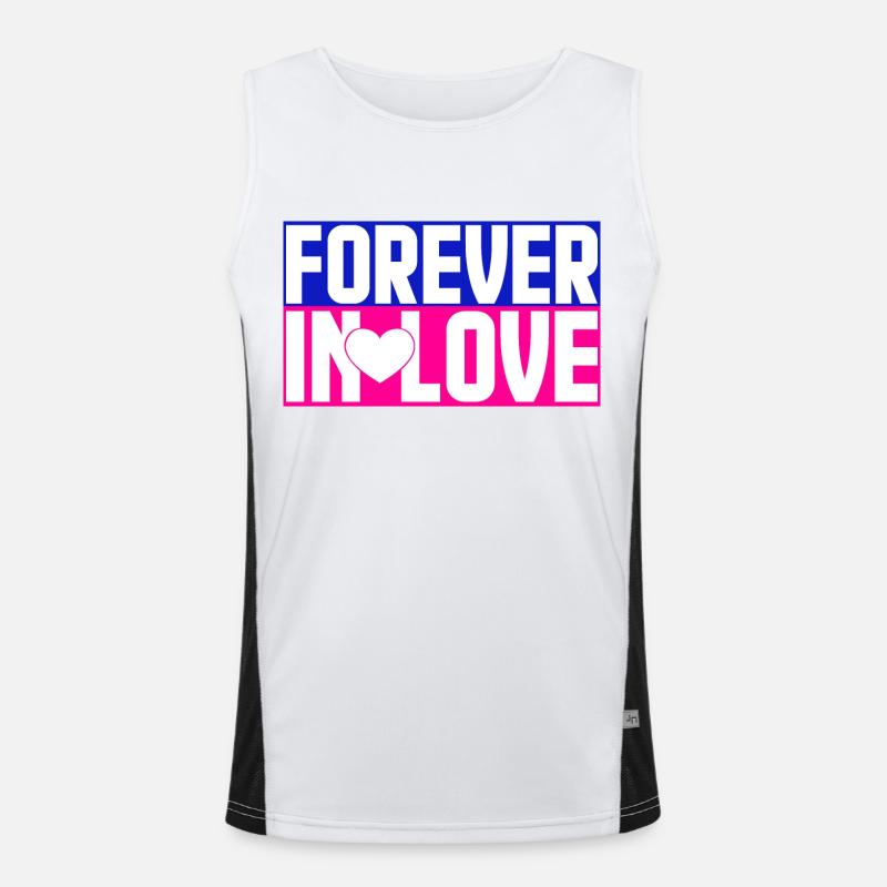 in love forever Men's Functional Contrast Tank Top 