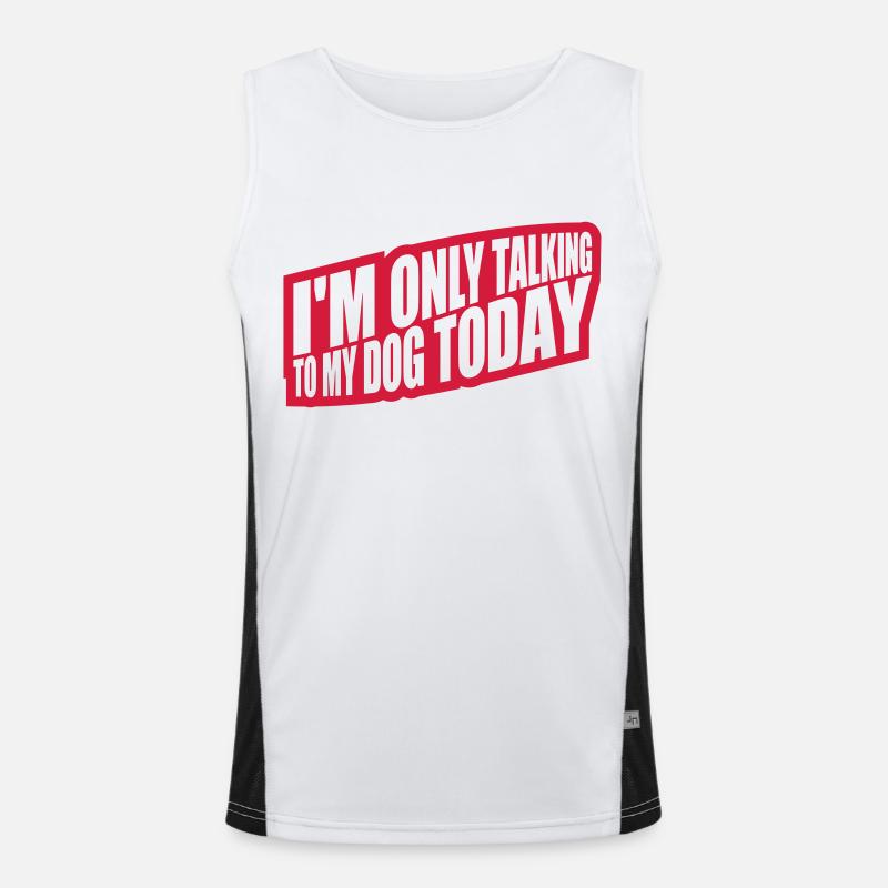 only talking to dog Men's Functional Contrast Tank Top 