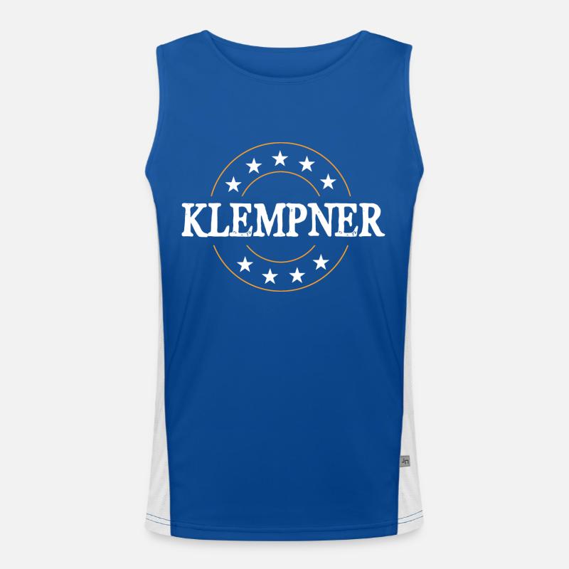 Klempner Beruf Funktionelles Kontrast-Tank Top für Männer 
