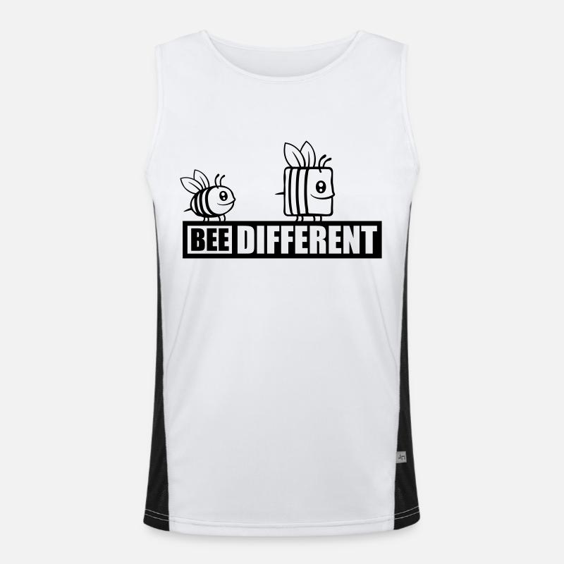 bee different Spruch Zitat Funktionelles Kontrast-Tank Top für Männer 
