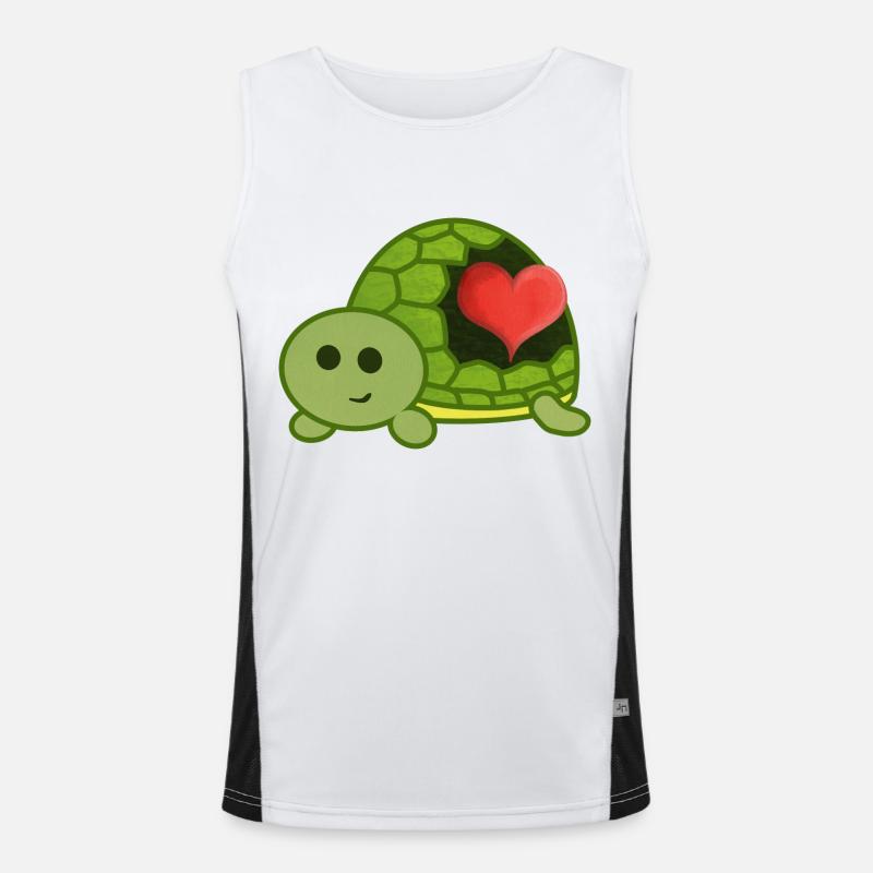 A heart for turtles Men's Functional Contrast Tank Top 