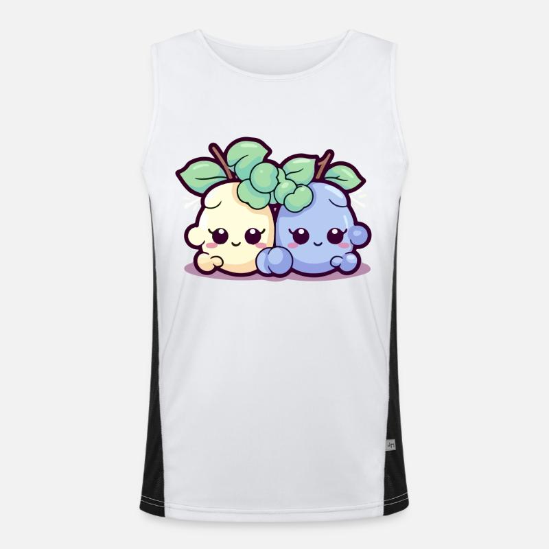 Mak and bok kawaii grapes Men's Functional Contrast Tank Top 
