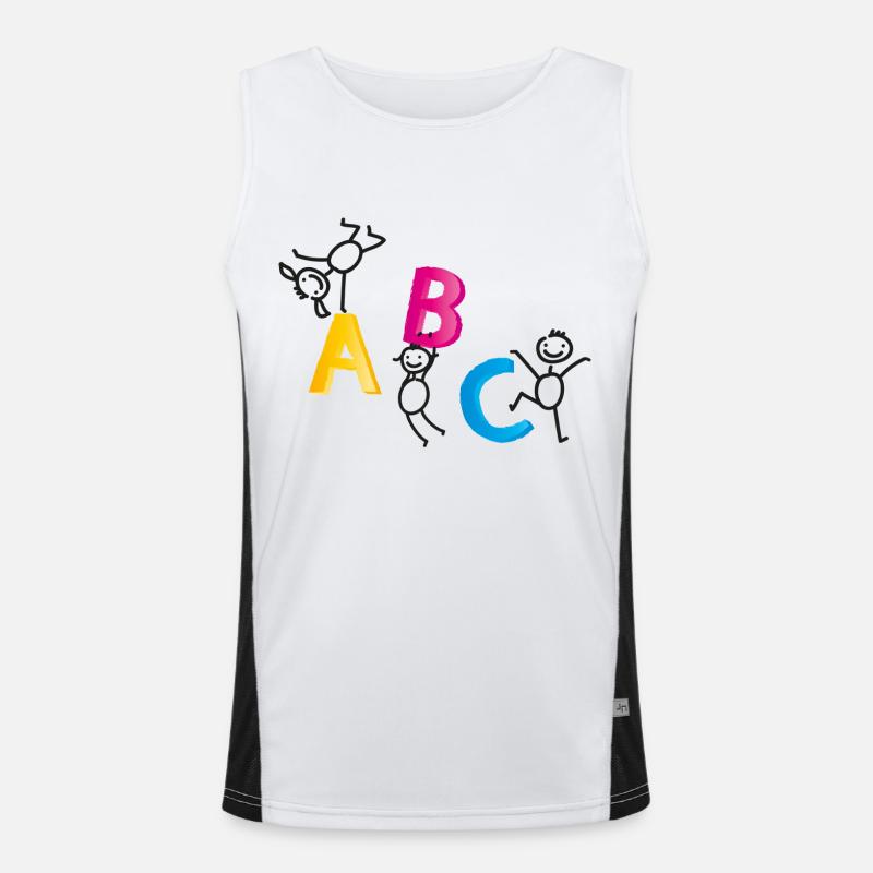 schulbeginn Funktionelles Kontrast-Tank Top für Männer 