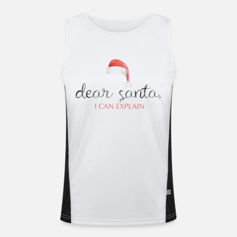 Dear Santa I can explain Men's Functional Contrast Tank Top 