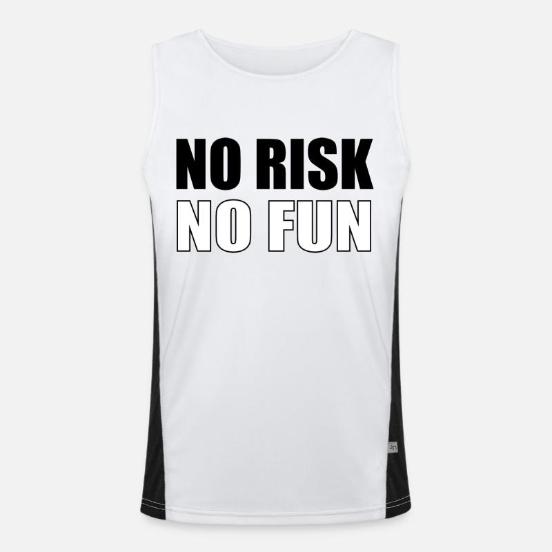 Kein Risiko, kein Spaß Funktionelles Kontrast-Tank Top für Männer 