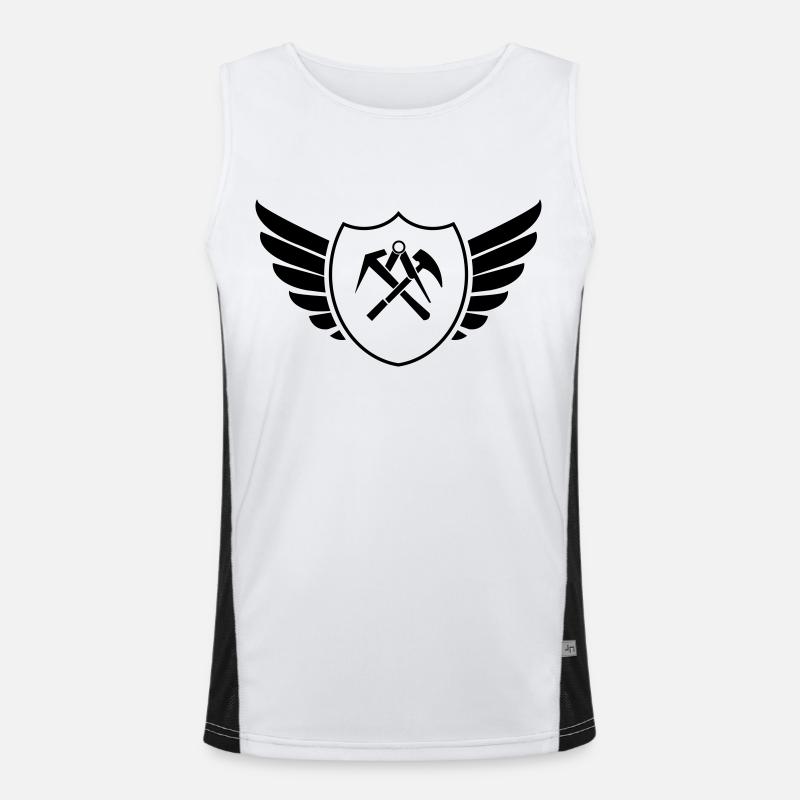 wappen shield dachdecker Funktionelles Kontrast-Tank Top für Männer 