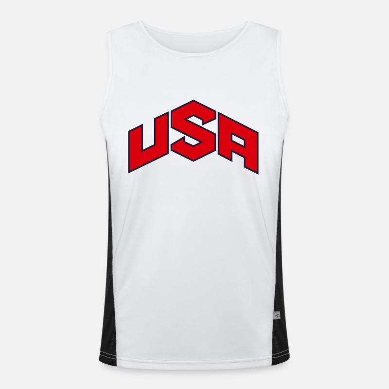 USA Men's Functional Contrast Tank Top 
