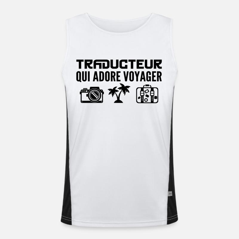 Travelers & Translators: Passion & Discovery Men's Functional Contrast Tank Top 