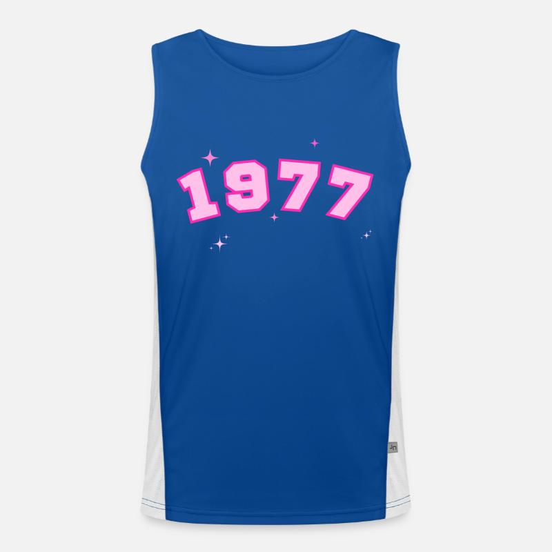 1977 rose étoile Débardeur respirant contrasté Homme 