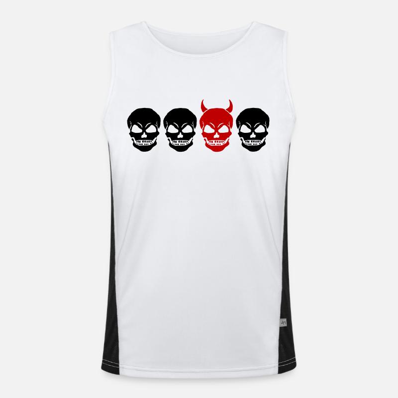 DIFFERENT SKULL2 -2C Funktionelles Kontrast-Tank Top für Männer 