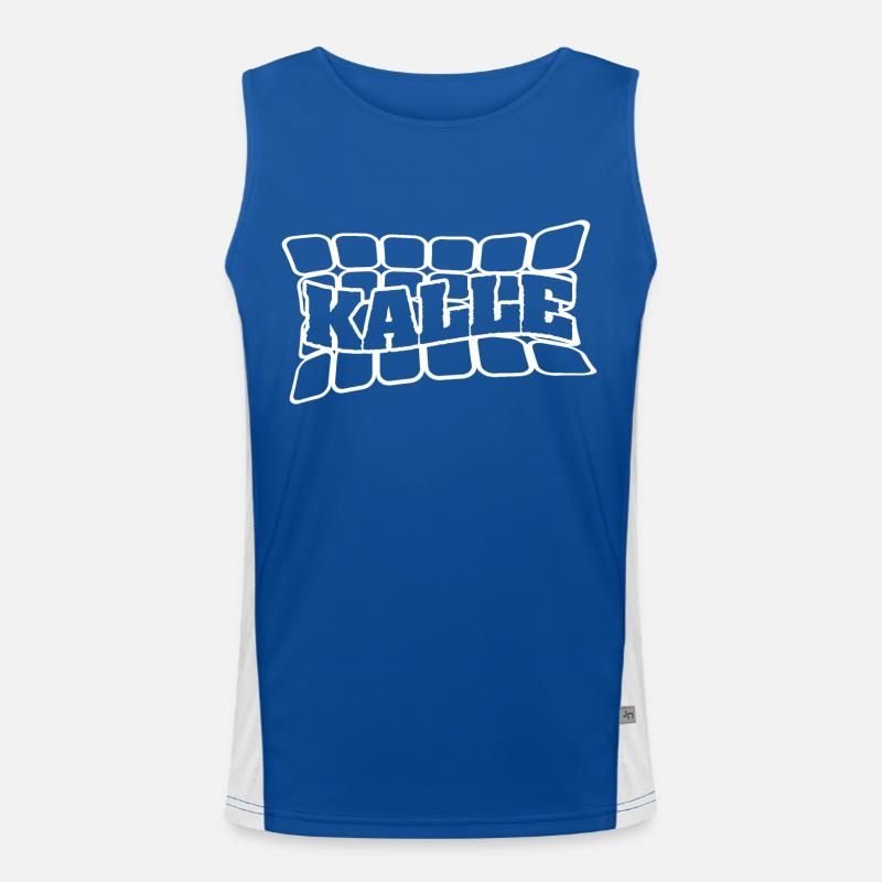 Kalle als Name Funktionelles Kontrast-Tank Top für Männer 