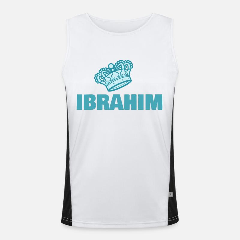Prénom Ibrahim Débardeur respirant contrasté Homme 
