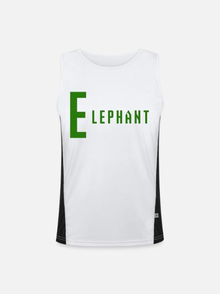 Elephant - Funktionelles Kontrast-Tank Top für Männer - Weiß/Schwarz