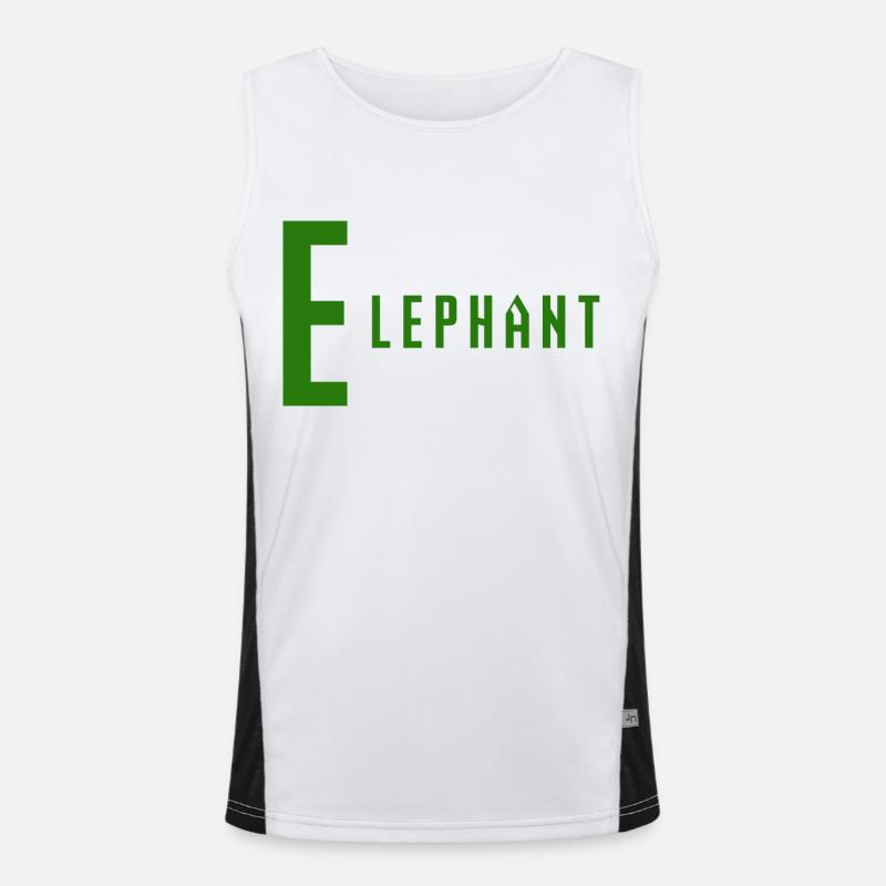 Elephant - Men's Functional Contrast Tank Top  - white/black