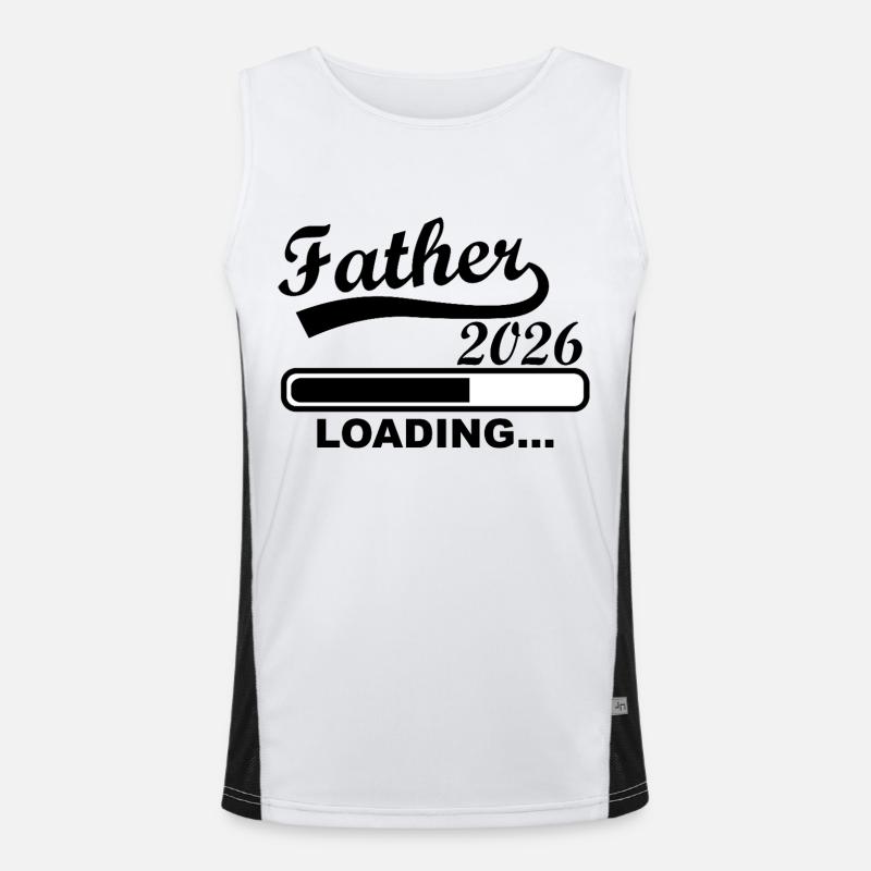 Father 2026 Loading Progress - Men's Functional Contrast Tank Top  - white/black