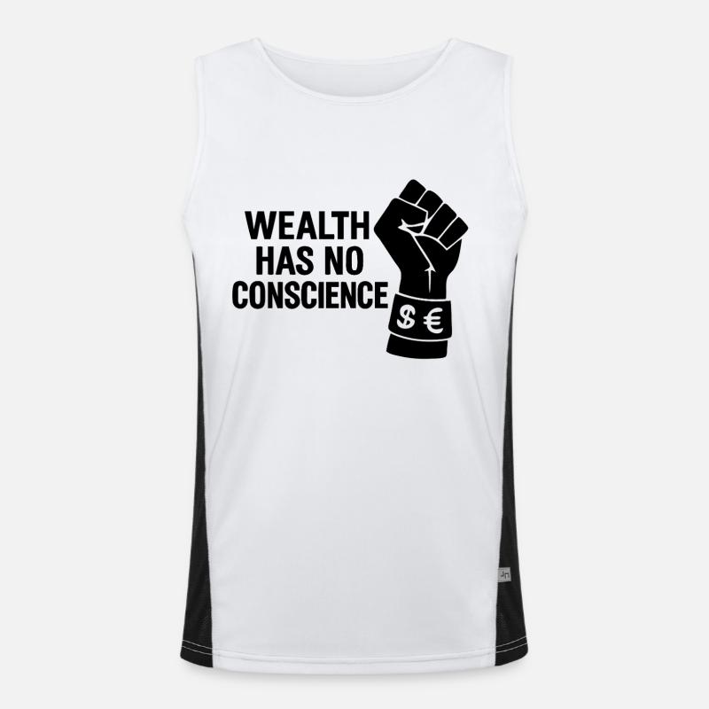 Wealth has no conscience Men's Functional Contrast Tank Top 