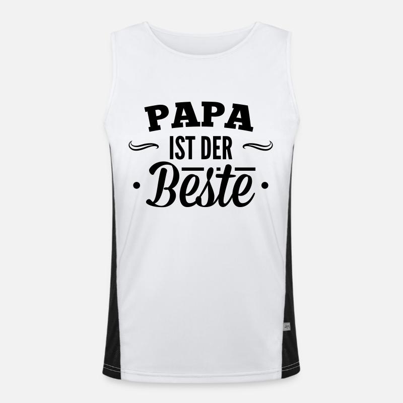 Papa ist der beste Funktionelles Kontrast-Tank Top für Männer 