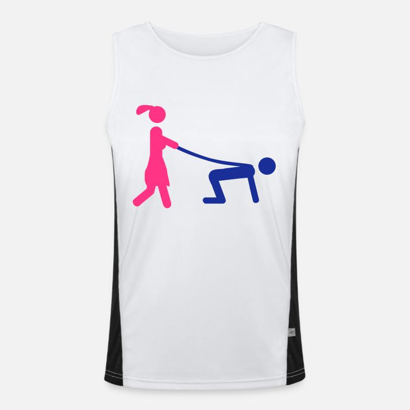 verheiratet hochzeit Funktionelles Kontrast-Tank Top für Männer 