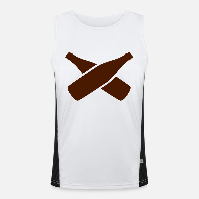 Bierflaschen Funktionelles Kontrast-Tank Top für Männer 