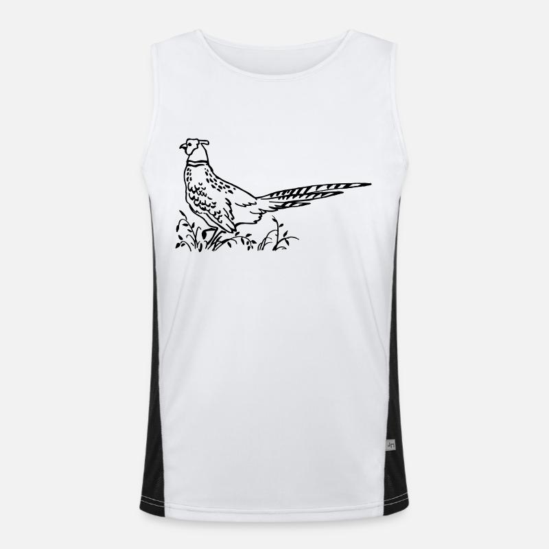 Fasan Funktionelles Kontrast-Tank Top für Männer 