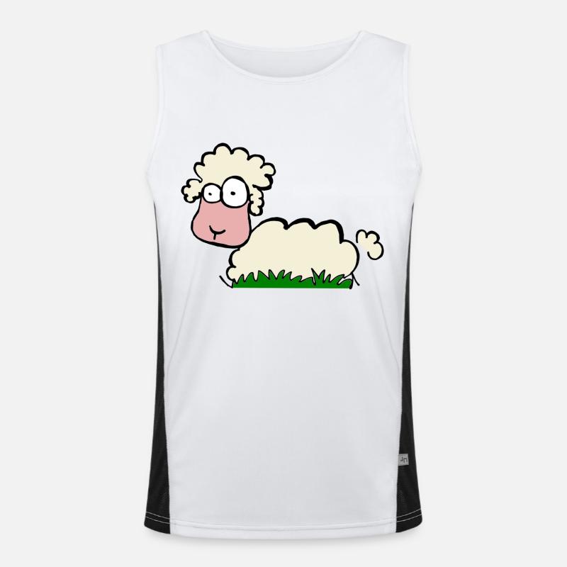 freaky sheep Men's Functional Contrast Tank Top 