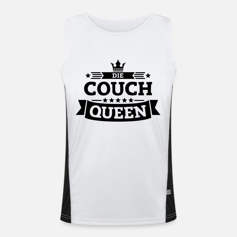 Die Couch-Queen Funktionelles Kontrast-Tank Top für Männer 
