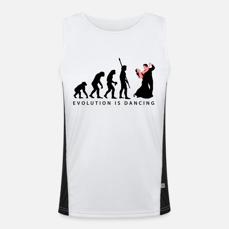 evolution_tanzpaar_b_2c - Men's Functional Contrast Tank Top  - white/black