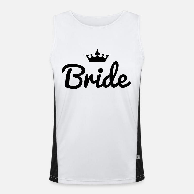 Bride Crown Funktionelles Kontrast-Tank Top für Männer 