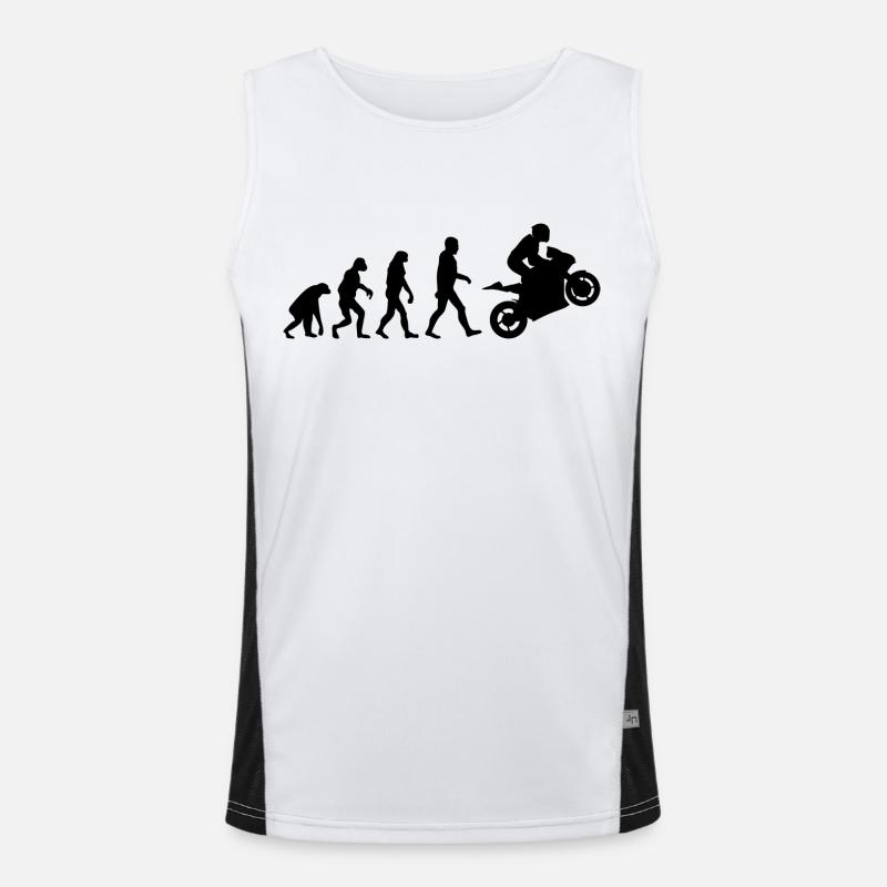 Sport Biker Evolution - Men's Functional Contrast Tank Top  - white/black