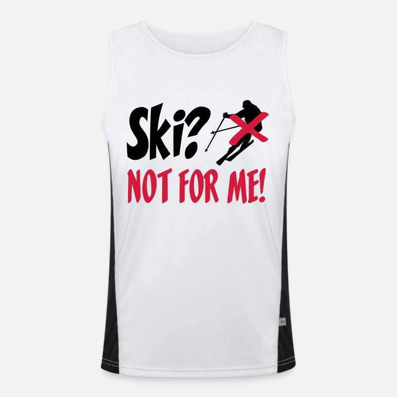 I hate Ski Funktionelles Kontrast-Tank Top für Männer 