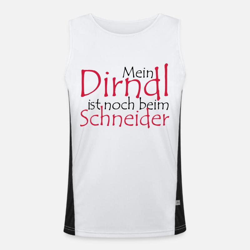 Mein Dirndl ist noch beim Schneider Funktionelles Kontrast-Tank Top für Männer 
